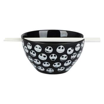 Nightmare Before Christmas Jack Skellington On-The-Go Ceramic Ramen Bowl With Chopsticks