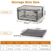 NewHome"2-Pack Collapsible Storage Bins with Double Doors, Lid, Rolling Wheels for Clothes, Toys & Books"Brown - 2 of 4