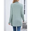 Women's Open Front Cardigan Shirt Casual Long Sleeve Lightweight Sweater Cardigan - 4 of 4