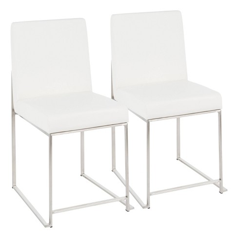 Set of 2 High Back Fuji Contemporary Dining Chairs - LumiSource - image 1 of 4