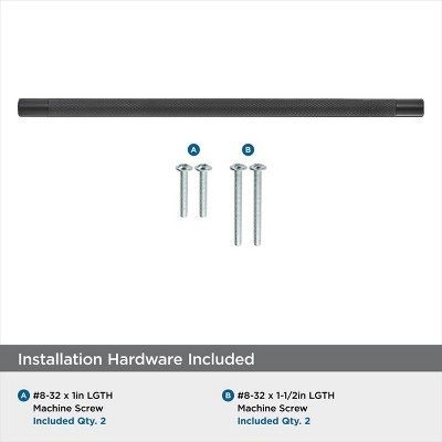 Amerock Black Bronze 12-5/8" Bar Pull with Mounting Hardware
