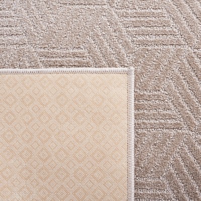 Beige 8' x 10' Non-slip Synthetic Area Rug