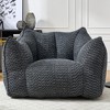 Vynxaria Bean Bag Seats - Luxurious Black Lounge Chair for Living Rooms and Bedrooms - 2 of 4