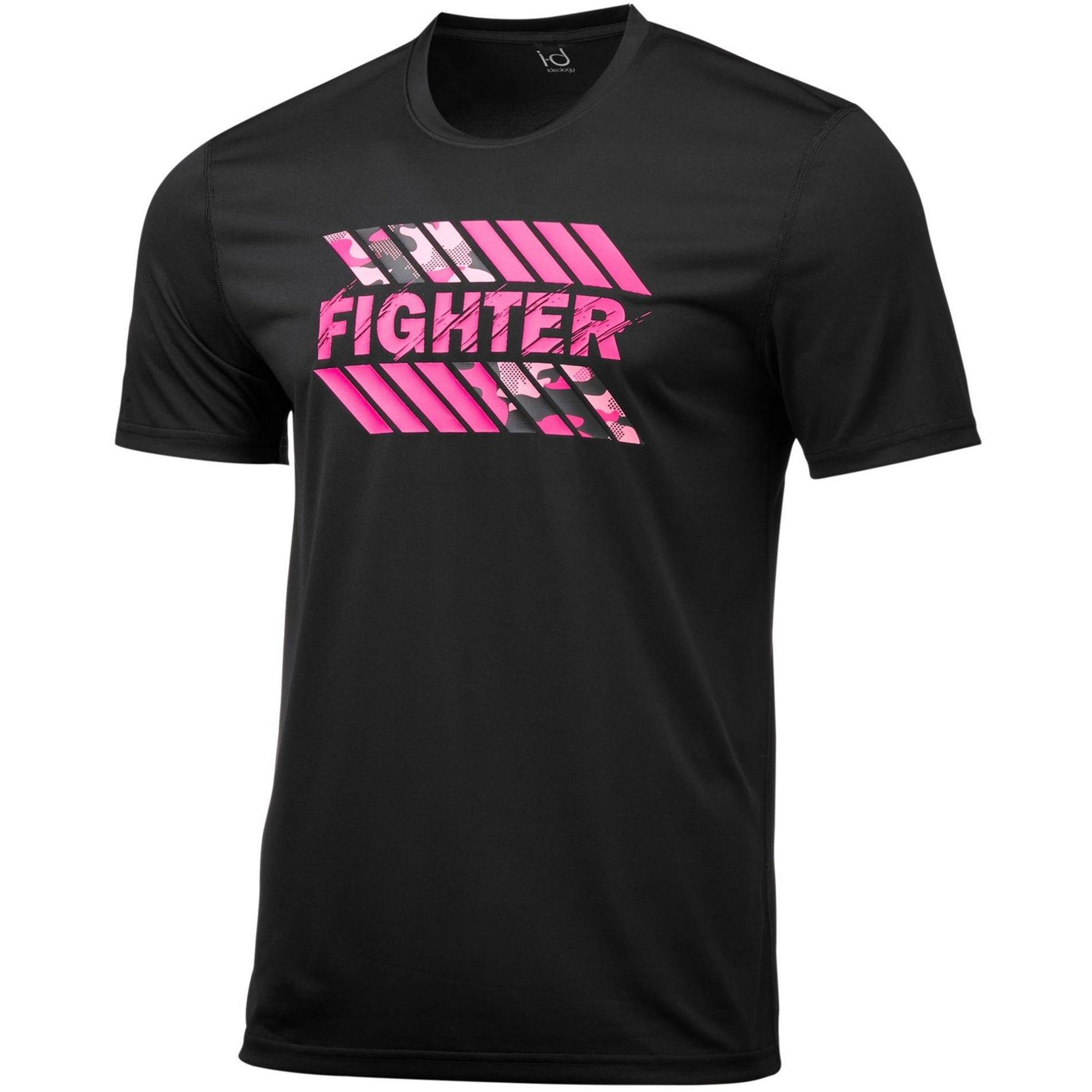 Ideology Mens Breast Cancer Awareness Fighter Graphic T-Shirt