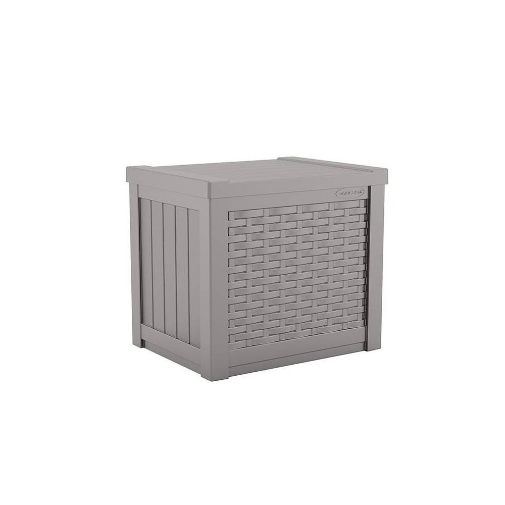 Suncast 22gal Storage Deck Box with Seat Light Gray