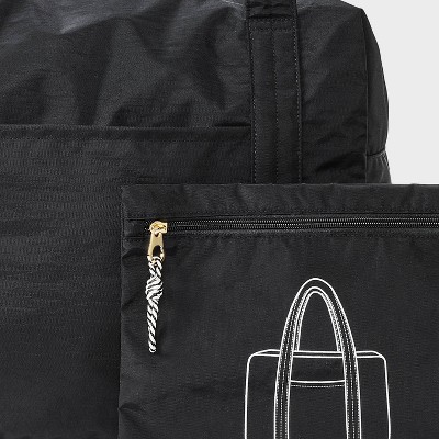 Universal Thread Essential Packable Weekender Duffel Bag - Universal Thread™ Black: Lightweight, Collapsible, 32L Capacity — фото 4