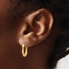 Black Bow Jewelry Small 14k Yellow Gold Geometric Hollow Hoop Earrings, 13 x 17mm - 3 of 4