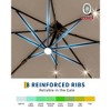 Cantilever Patio Umbrella 10x10ft Large Rectangle Umbrella Outdoor Market Umbrellas 360 Rotation Offset Hanging Outdoor Shade - 3 of 4