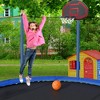 Vynxaria 15FT Trampoline with Basketball Hoop Inflator and Ladder(Inner Safety Enclosure) Blue - 2 of 4