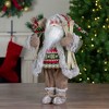 Northlight 18"Standing Santa Christmas Figure Carrying Skis and Presents - 2 of 4
