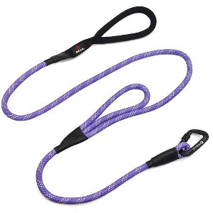 Enthusiast Gear Double Handle Rope Dog Leash with Locking Carabiner for Traffic Training Large and Medium Breeds (6' Foot) - 1 of 4