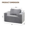 NicBex Polyester Fabric Bean Bag Chair with High-Density Foam and Pillow,Large Lazy Sofa Chair for Adults,Modern Lounge Chair for Living Room - 3 of 4
