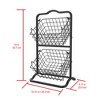 Oceanstar 2-Tier Storage Kitchen Wire Basket Stand, Black - 4 of 4