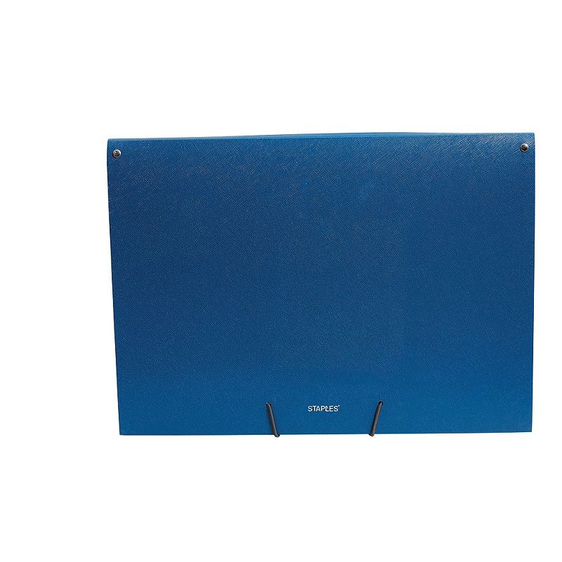 Staples Plastic 7 Pocket Reinforced Expanding Folder Letter Size Blue TR52020/52020, 5 of 6