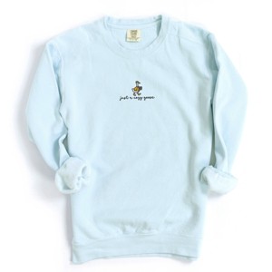 Simply Sage Market Embroidered Just A Cozy Goose Garment Dyed Sweatshirt - 1 of 4