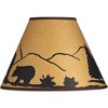 Springcrest Set of 2 Empire Print Lamp Shades Black Brown Medium 6" Top x 14" Bottom x 10.75" High Spider Harp and Finial Fitting - 4 of 4