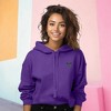 Dalix Butterfly Embroidered Fleece Cropped Hoodie Pullover Relaxed Fit Womens - 3 of 4