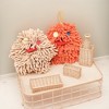 REGALWOVEN Cute Soft Absorbent Chenille Decorative Hanging Ball Hand Towel 7" x 7" 1 Pc - 3 of 4