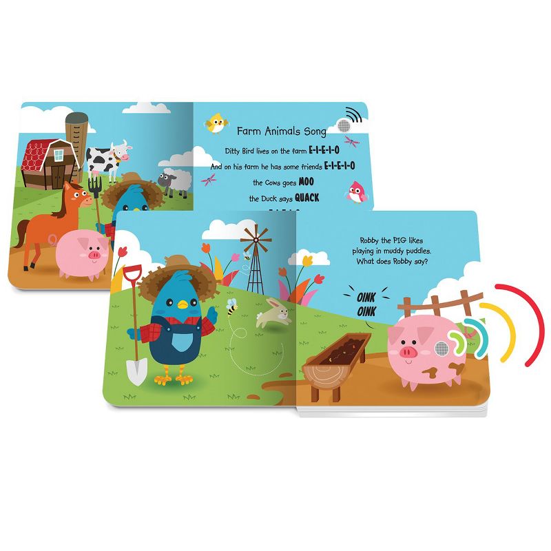 Ditty Bird Farm Animal and Cute Animal Touch and Feel Sound Books - Set of 2, 5 of 7