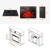 Tangkula 28" Electric Fireplace 900/13500W Wall Recessed Electric Heater w/Remote Control & Thermostat for Home Office - 3 of 4