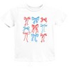 The Juniper Shop Patriotic Bows Stacked Coquette Youth Short Sleeve Tee - 3 of 4