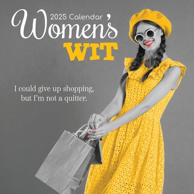 The Gifted Stationery 2025 Square Wall Calendar, Women's Wit, 16-Month Funny Corner Theme with 180 Reminder Stickers (12 x 12 In)