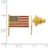 Black Bow Jewelry 14K Yellow Gold & Enamel U.S. Flag Lapel or Tie Pin, 18 x 19mm - 2 of 3