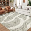 Area Rug Geometric Stripes Rug Modern Washable Living Room Rug Low Pile Non-Slip Throw Rugs for Bedroom Office - 2 of 4