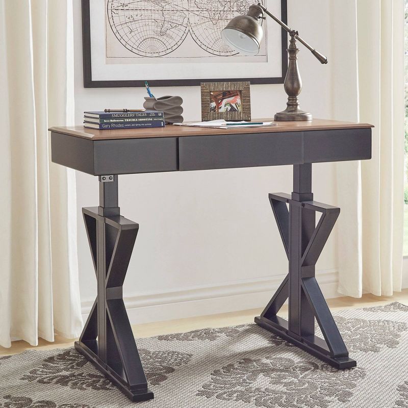 Quinton Adjustable Height X Base Writing Desk - Inspire Q, 3 of 11
