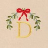 Linum Home Textiles Christmas MISTLETOE MONOGRAM - Embroidered Luxury 100% Turkish Cotton Hand Towels (Set of 2) - 3 of 3