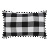 Annie Black Check Santa Sleigh Pillow 14x22 - 2 of 4