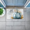 Stupell Industries Hello Autumn Blue Pumpkin Printed Outdoor Door Mat, design by Creative Studio, 18"x30" - 3 of 4