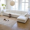 Lesly Square Arm Fabric Rectangle Removable Covers Sectional Sofa - 4 of 4