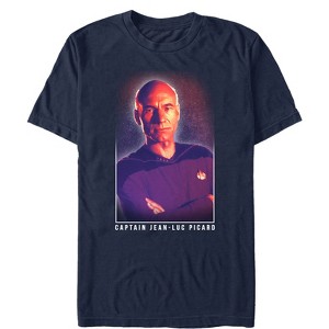 Men's Star Trek: The Next Generation Captain Jean Luc Picard Galaxy Portrait T-Shirt - 1 of 4