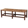 bali & pari Liza Natural Seagrass and Wood Accent Bench Natural Seagrass/Light Brown - 2 of 4