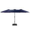 Sonkuki 15×9FT Outdoor Patio Market Double-Side Umbrella with Extra Large Base, Canopy and Sand Bags - 2 of 4
