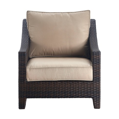 Tahoe Outdoor Arm Chair Brown Wicker Serta Target