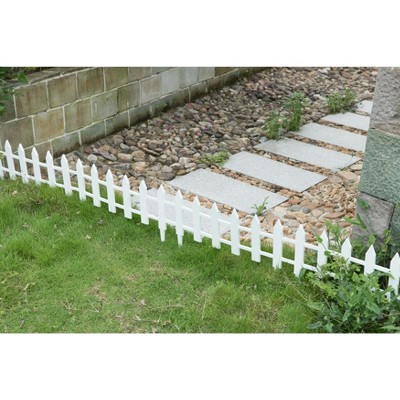 White Vinyl Garden Picket Fence Panel, 12 x 21.75 Inches