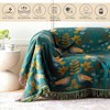 Boho Cotton Throw Blanket, 50x60 Inch, Cozy Gauze Sofa Cover for Living Room. - 4 of 4