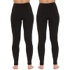 Just Love Ladies Solid Fleece Lined Seamless Leggings (Pack of 2) 6816-C-XS-S - 3 of 3