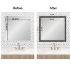 Amanti Art Mirror Makeover Bathroom Mirror Frame Border Kit - Fully Assembled Peel and Stick Frame - Mirror NOT Included - Bark Rustic Char Trim - 4 of 4