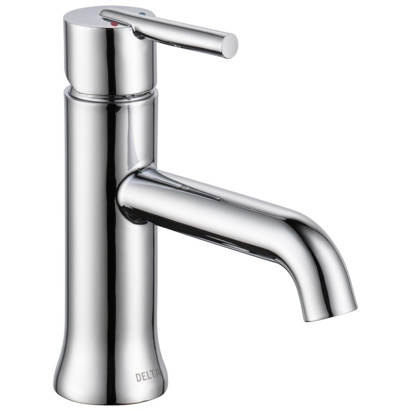 Delta Faucets Trinsic Single Handle Bathroom Faucet with Pop-Up Drain and Base Plate, 1 of 2