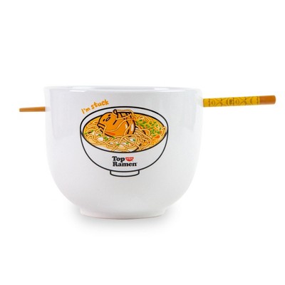 Sanrio Gudetama Late Night Snack Ceramic Soup Mug with Vented Lid | 24 Ounces