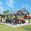 AMERLIFE 12x20x10.5 FT Metal Carport with Removable Waterproof Sidewalls - 2 of 4