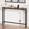 39.4" Skinny Console Table with Charging Station - Narrow Behind Couch Table w/ 2 Outlets & 2 USB Ports - 2 of 4