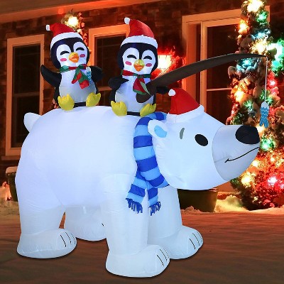 6.5 ft Christmas Polar Bear Inflatable