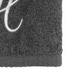 Avanti  Granite with Silver Script Monogram Bath Towel Letter   H - 2 of 3