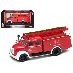 1961 Magirus Deutz Mercur TLF-16 Red/White 1/43 Diecast Model Car by Road Signature - 1 of 3