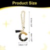 Unique Bargains Resin Lightweight Decorative Tassel Keychain Handle Charm Black with Gold Foil 1 Pc - 2 of 4