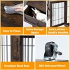 9.4" Dog Crate Furniture - 2-Drawer Kennel End Table w/Wheels, Anti-Chew for Small/Large Dogs - Rustic Brown - 3 of 4
